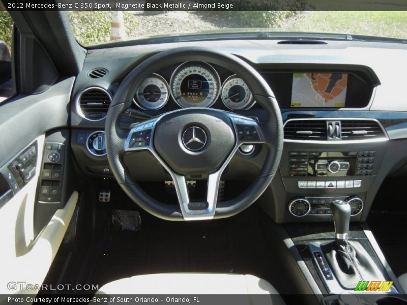 Magnetite Black Metallic / Almond Beige 2012 Mercedes-Benz C 350 Sport