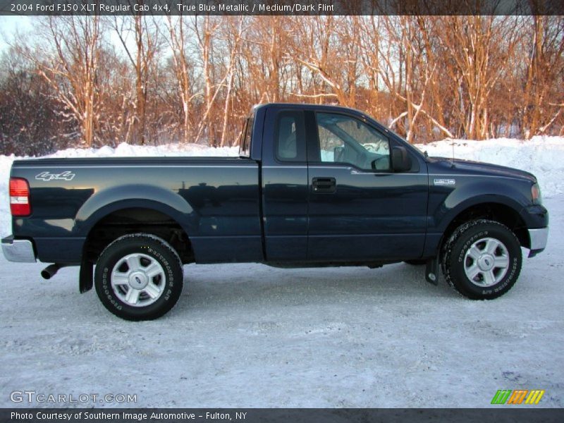 True Blue Metallic / Medium/Dark Flint 2004 Ford F150 XLT Regular Cab 4x4