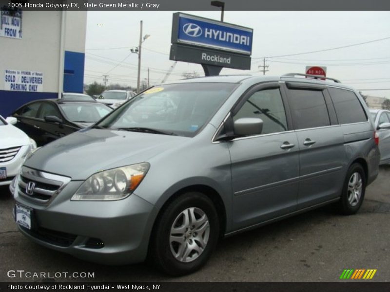 Slate Green Metallic / Gray 2005 Honda Odyssey EX