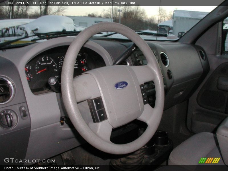 True Blue Metallic / Medium/Dark Flint 2004 Ford F150 XLT Regular Cab 4x4