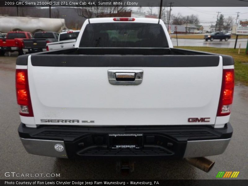 Summit White / Ebony 2009 GMC Sierra 2500HD SLE Z71 Crew Cab 4x4