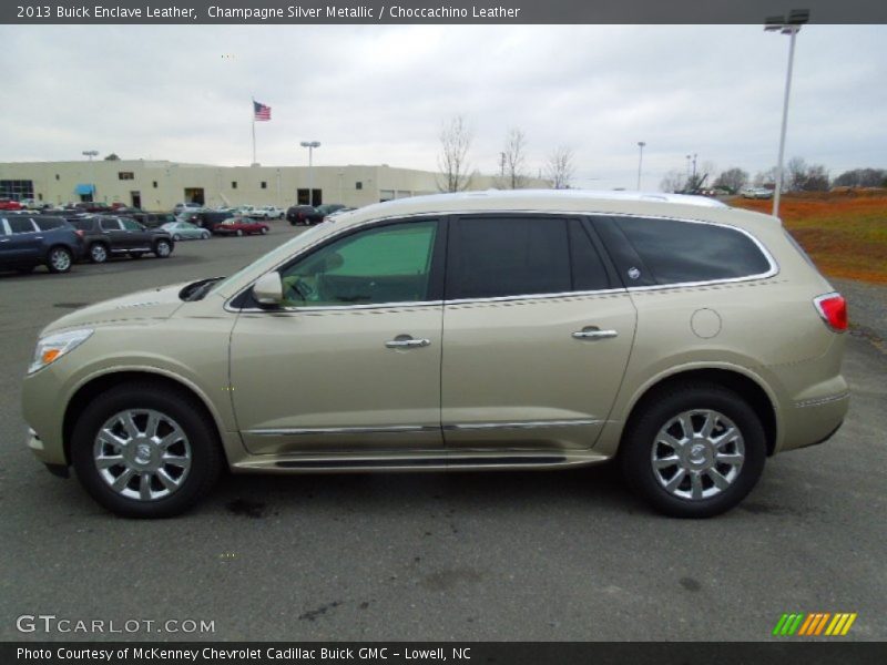 Champagne Silver Metallic / Choccachino Leather 2013 Buick Enclave Leather