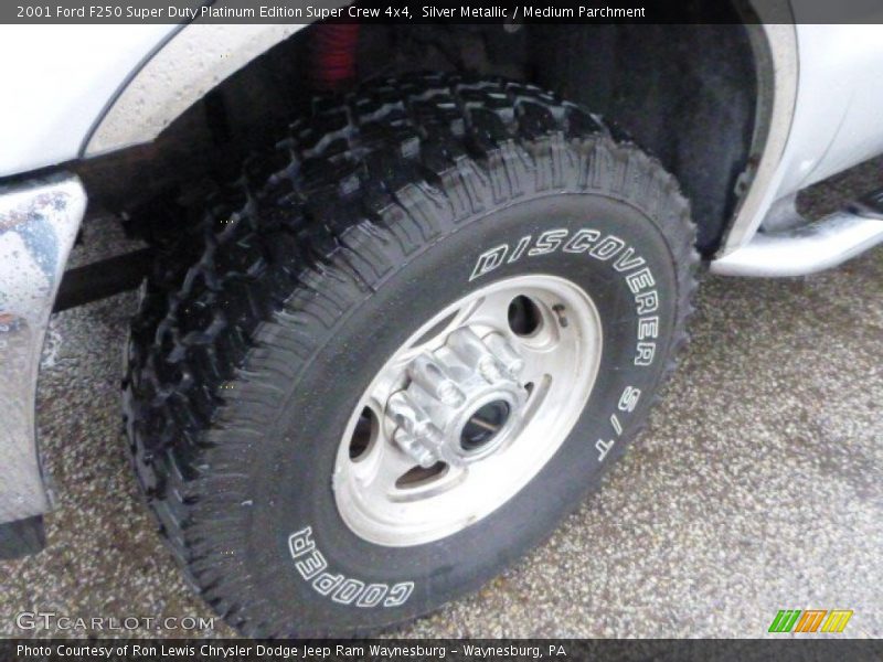 Silver Metallic / Medium Parchment 2001 Ford F250 Super Duty Platinum Edition Super Crew 4x4