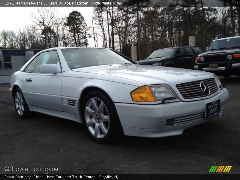 Arctic White / Red 1991 Mercedes-Benz SL Class 300 SL Roadster