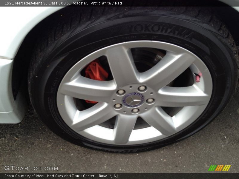 Arctic White / Red 1991 Mercedes-Benz SL Class 300 SL Roadster