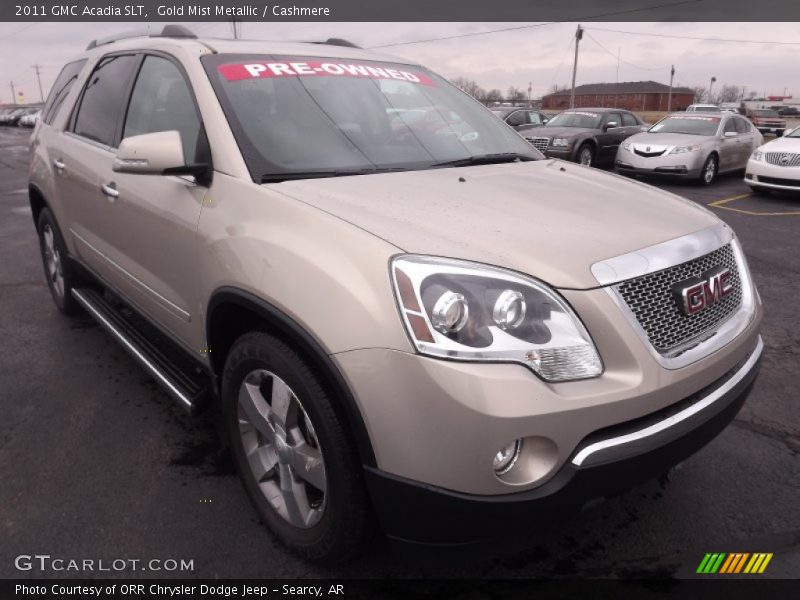 Gold Mist Metallic / Cashmere 2011 GMC Acadia SLT