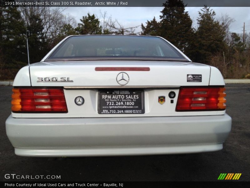Arctic White / Red 1991 Mercedes-Benz SL Class 300 SL Roadster