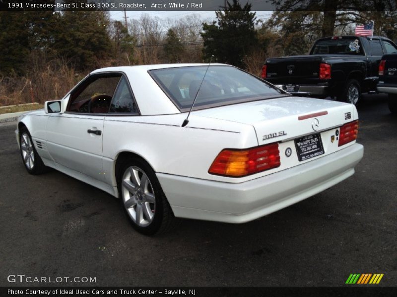 Arctic White / Red 1991 Mercedes-Benz SL Class 300 SL Roadster