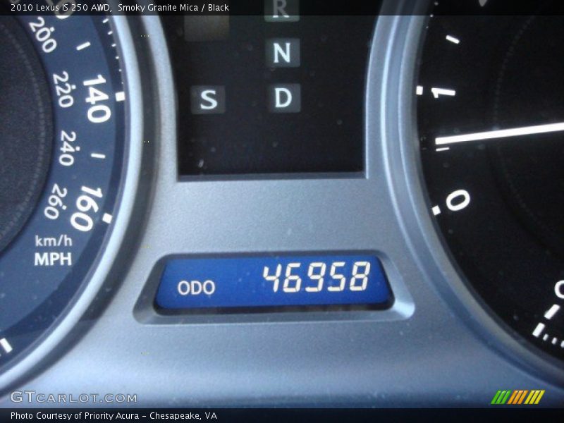 Smoky Granite Mica / Black 2010 Lexus IS 250 AWD