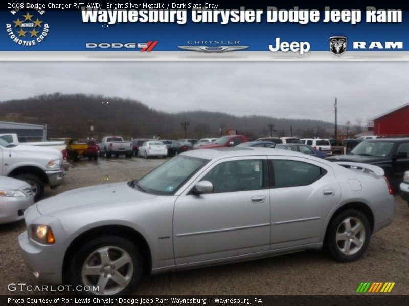 Bright Silver Metallic / Dark Slate Gray 2008 Dodge Charger R/T AWD