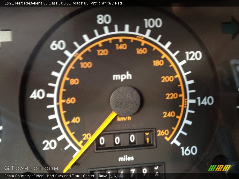 Arctic White / Red 1991 Mercedes-Benz SL Class 300 SL Roadster