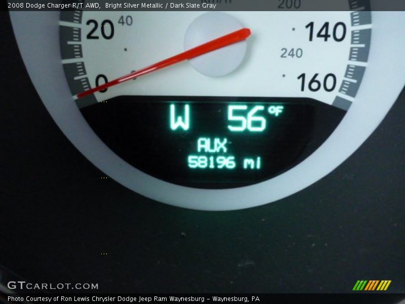 Bright Silver Metallic / Dark Slate Gray 2008 Dodge Charger R/T AWD