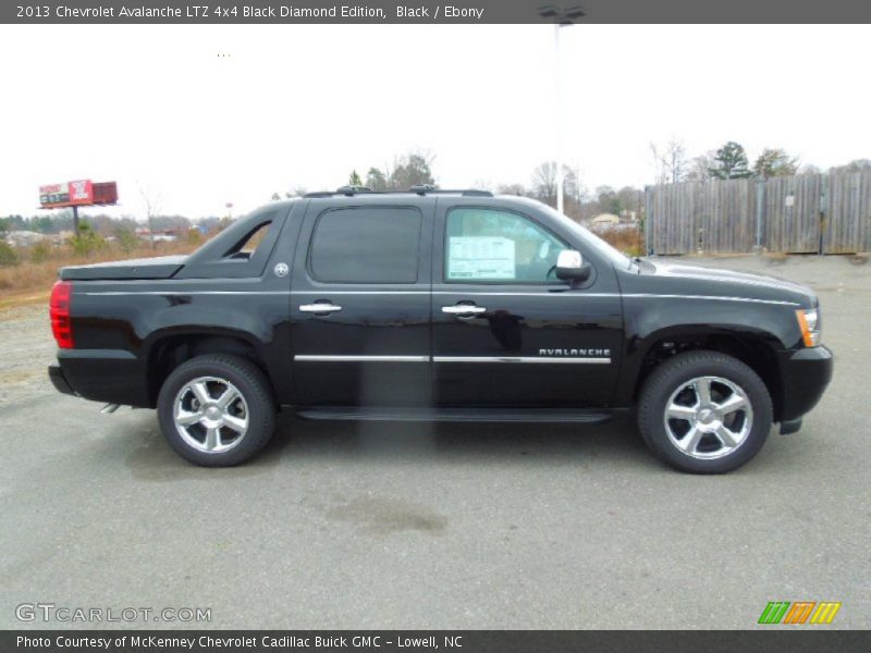 Black / Ebony 2013 Chevrolet Avalanche LTZ 4x4 Black Diamond Edition