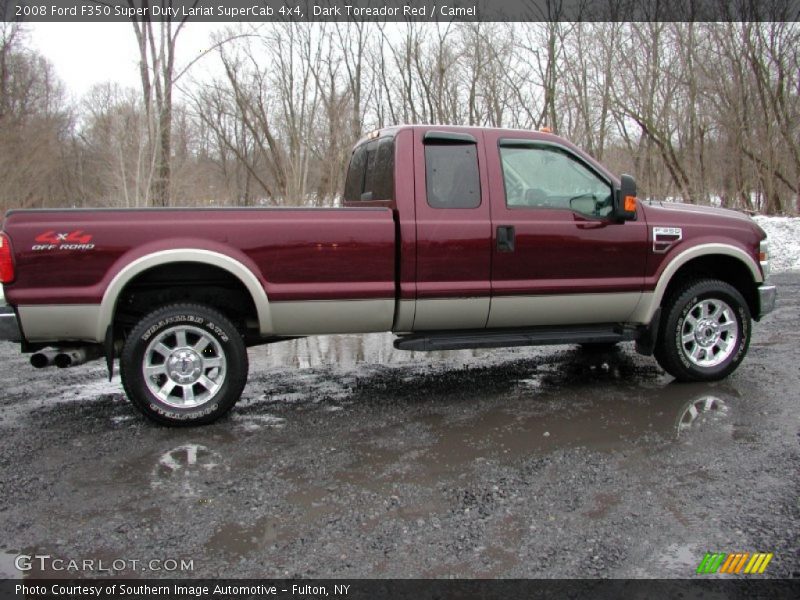 Dark Toreador Red / Camel 2008 Ford F350 Super Duty Lariat SuperCab 4x4
