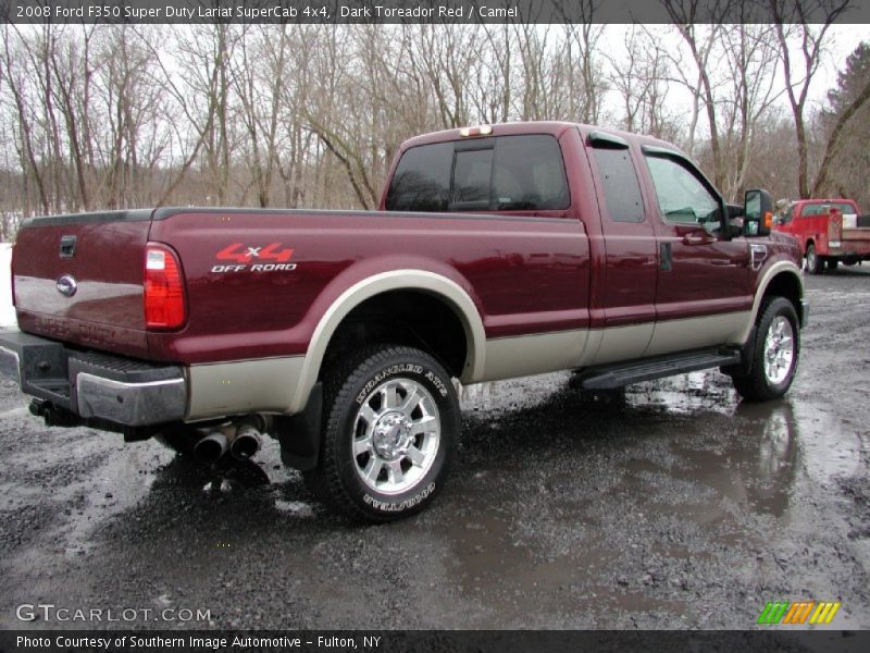 Dark Toreador Red / Camel 2008 Ford F350 Super Duty Lariat SuperCab 4x4