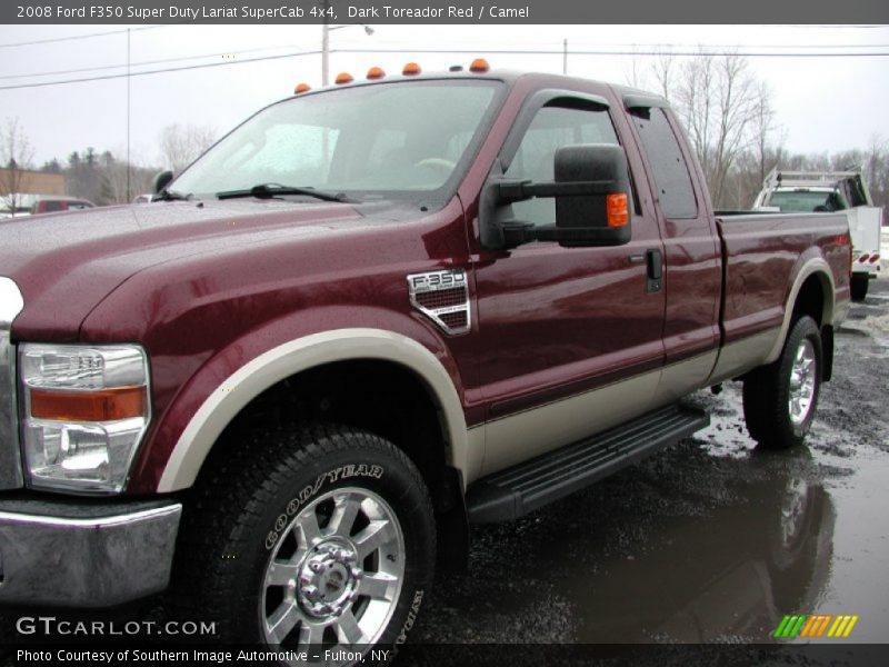 Dark Toreador Red / Camel 2008 Ford F350 Super Duty Lariat SuperCab 4x4