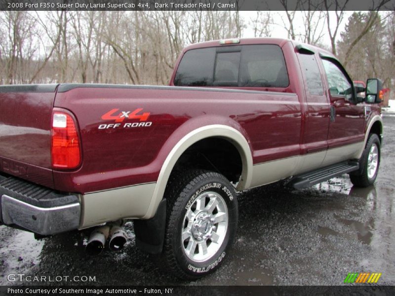 Dark Toreador Red / Camel 2008 Ford F350 Super Duty Lariat SuperCab 4x4