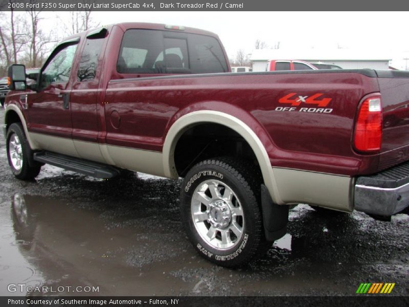Dark Toreador Red / Camel 2008 Ford F350 Super Duty Lariat SuperCab 4x4