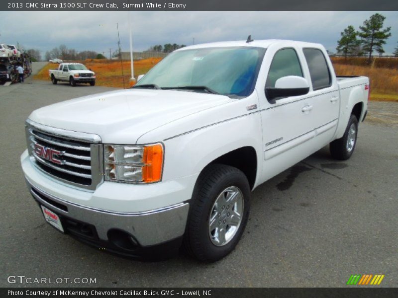 Summit White / Ebony 2013 GMC Sierra 1500 SLT Crew Cab