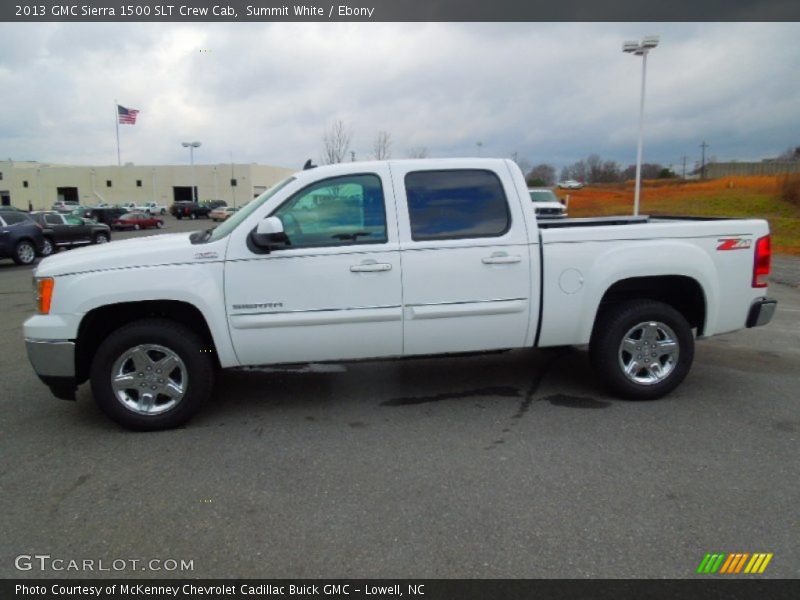 Summit White / Ebony 2013 GMC Sierra 1500 SLT Crew Cab