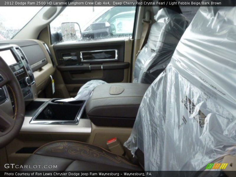 Deep Cherry Red Crystal Pearl / Light Pebble Beige/Bark Brown 2012 Dodge Ram 2500 HD Laramie Longhorn Crew Cab 4x4