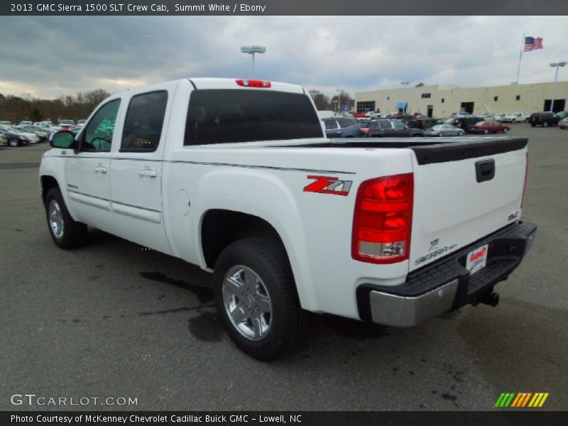 Summit White / Ebony 2013 GMC Sierra 1500 SLT Crew Cab