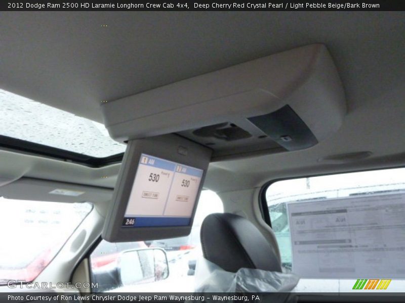 Deep Cherry Red Crystal Pearl / Light Pebble Beige/Bark Brown 2012 Dodge Ram 2500 HD Laramie Longhorn Crew Cab 4x4