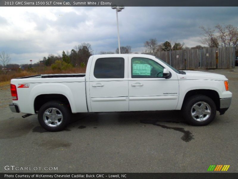 Summit White / Ebony 2013 GMC Sierra 1500 SLT Crew Cab