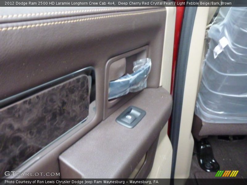 Deep Cherry Red Crystal Pearl / Light Pebble Beige/Bark Brown 2012 Dodge Ram 2500 HD Laramie Longhorn Crew Cab 4x4