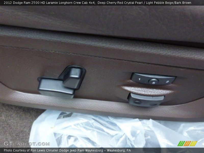 Deep Cherry Red Crystal Pearl / Light Pebble Beige/Bark Brown 2012 Dodge Ram 2500 HD Laramie Longhorn Crew Cab 4x4