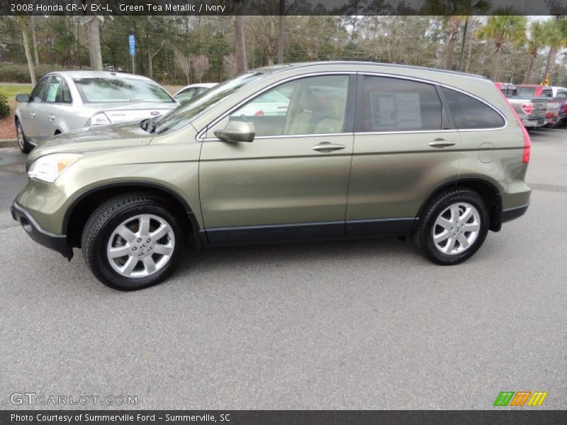 Green Tea Metallic / Ivory 2008 Honda CR-V EX-L