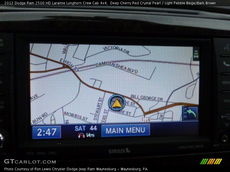 Deep Cherry Red Crystal Pearl / Light Pebble Beige/Bark Brown 2012 Dodge Ram 2500 HD Laramie Longhorn Crew Cab 4x4
