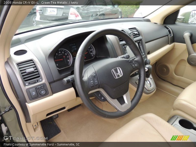 Green Tea Metallic / Ivory 2008 Honda CR-V EX-L