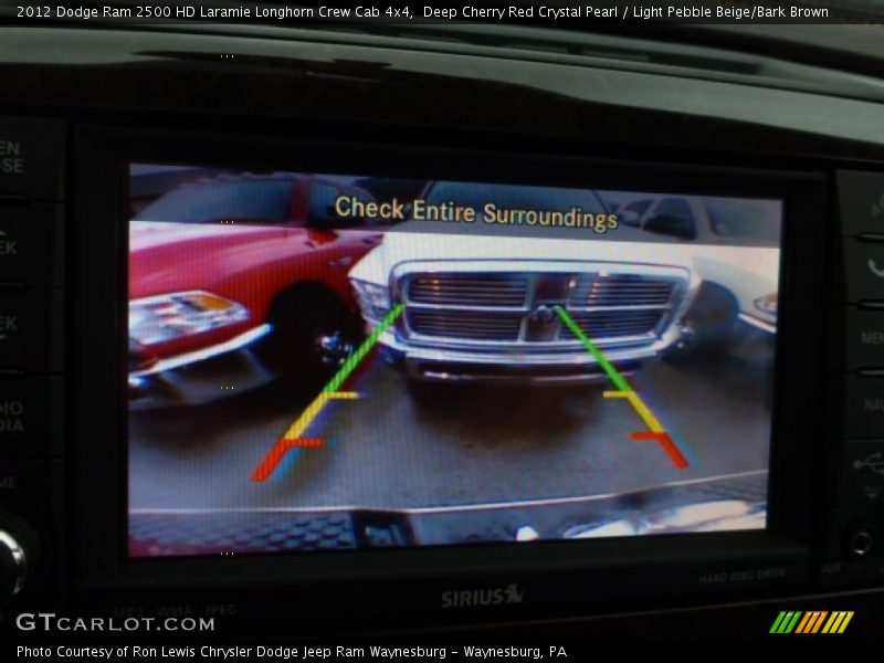 Deep Cherry Red Crystal Pearl / Light Pebble Beige/Bark Brown 2012 Dodge Ram 2500 HD Laramie Longhorn Crew Cab 4x4