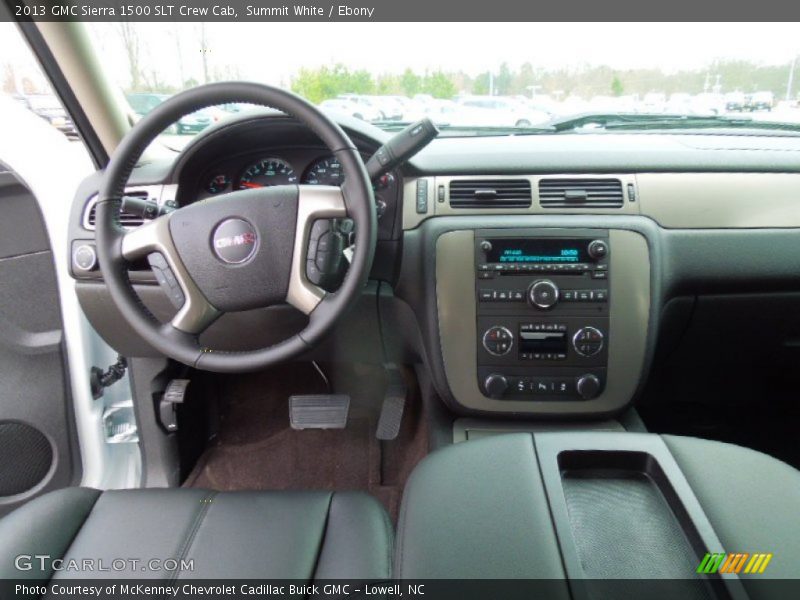 Summit White / Ebony 2013 GMC Sierra 1500 SLT Crew Cab