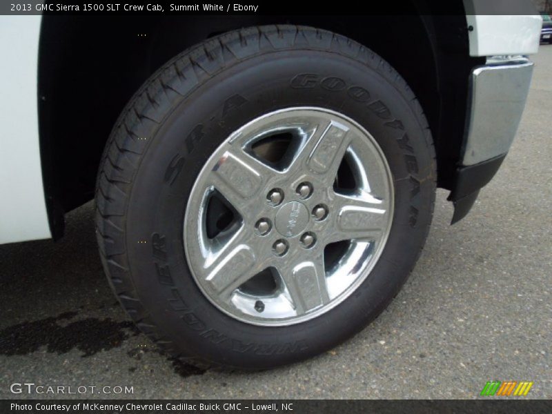 Summit White / Ebony 2013 GMC Sierra 1500 SLT Crew Cab