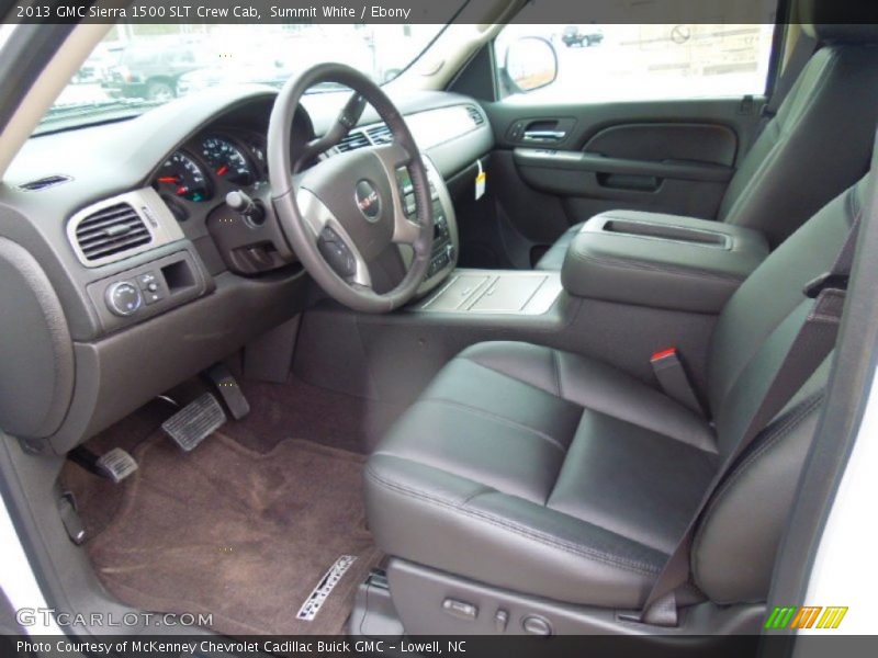 Summit White / Ebony 2013 GMC Sierra 1500 SLT Crew Cab
