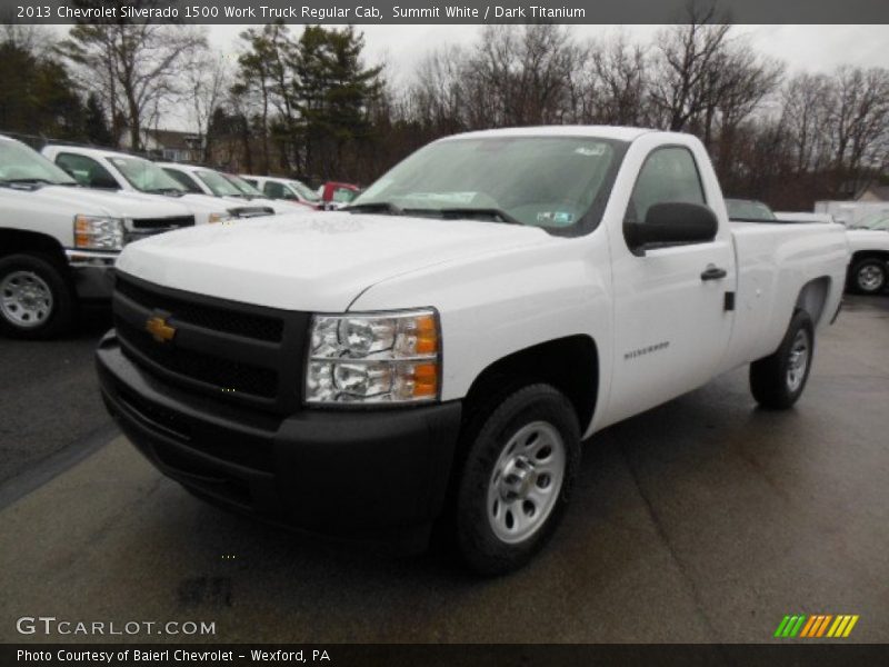 Summit White / Dark Titanium 2013 Chevrolet Silverado 1500 Work Truck Regular Cab