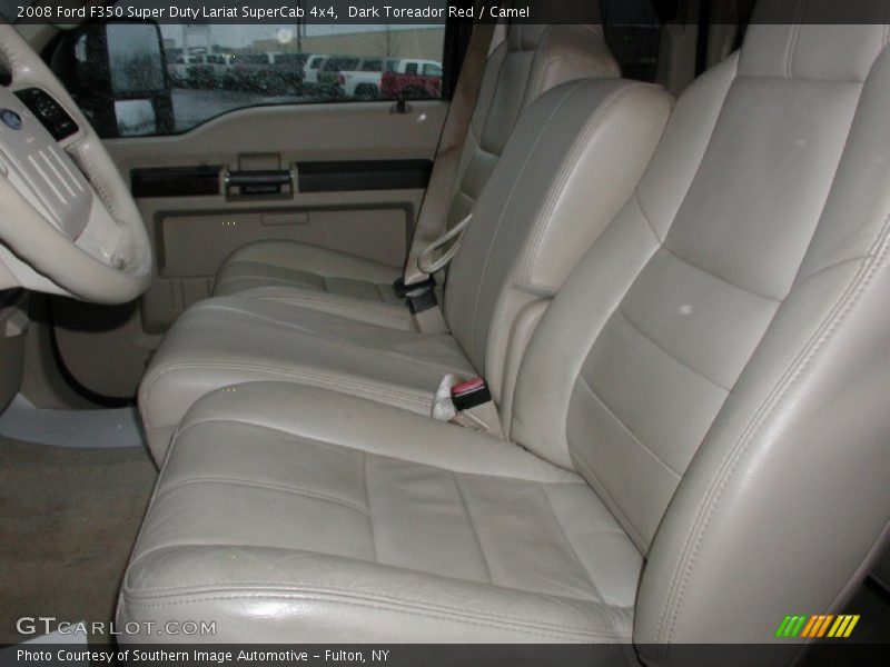 Dark Toreador Red / Camel 2008 Ford F350 Super Duty Lariat SuperCab 4x4