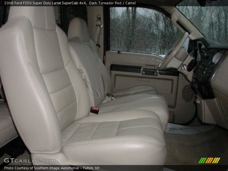 Dark Toreador Red / Camel 2008 Ford F350 Super Duty Lariat SuperCab 4x4