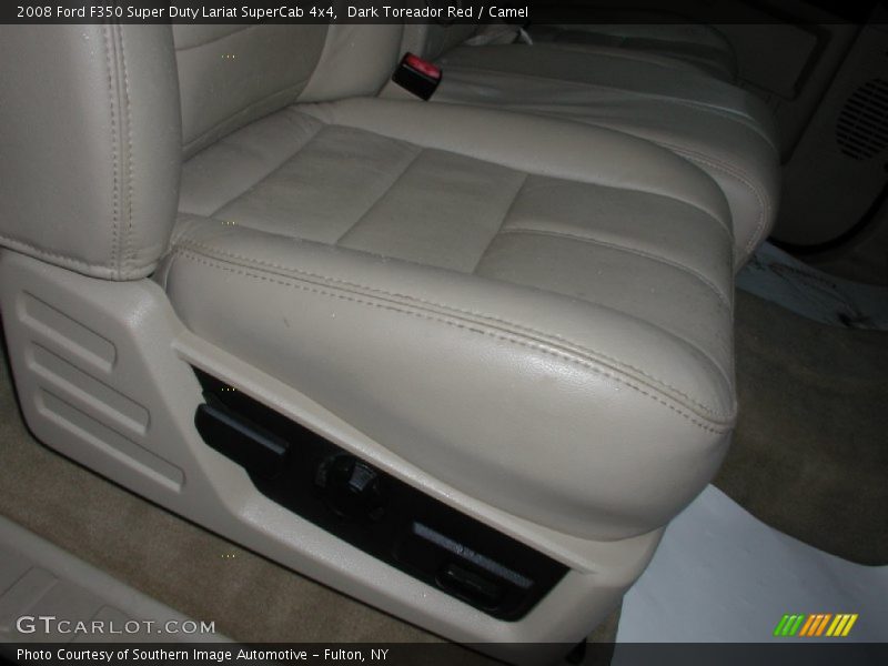 Dark Toreador Red / Camel 2008 Ford F350 Super Duty Lariat SuperCab 4x4