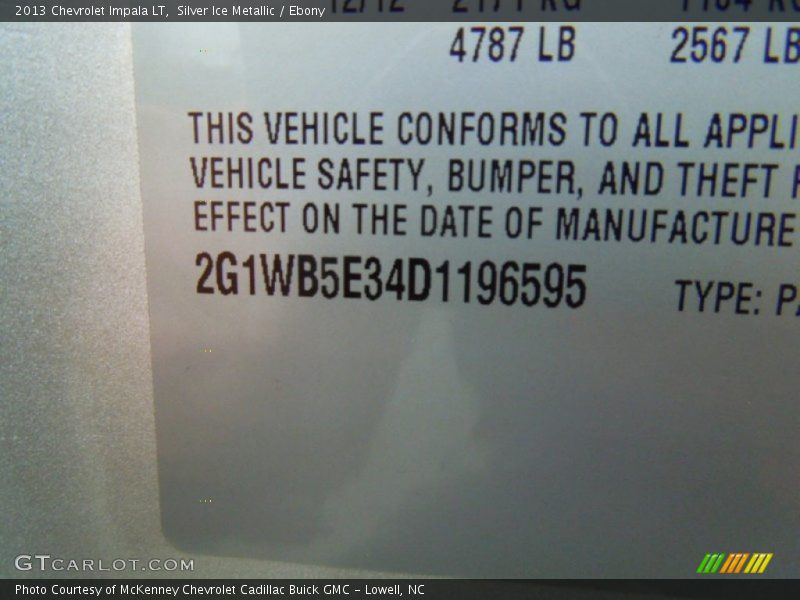 Silver Ice Metallic / Ebony 2013 Chevrolet Impala LT