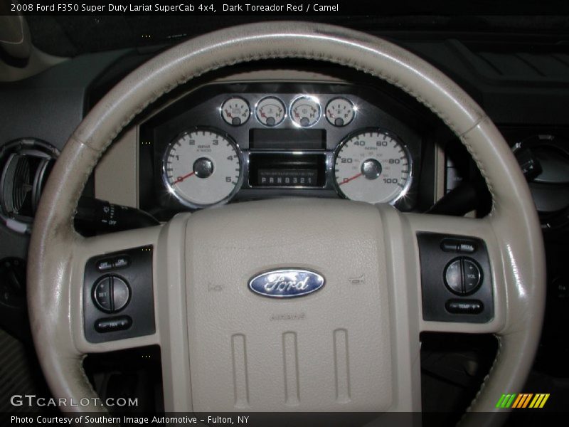 Dark Toreador Red / Camel 2008 Ford F350 Super Duty Lariat SuperCab 4x4