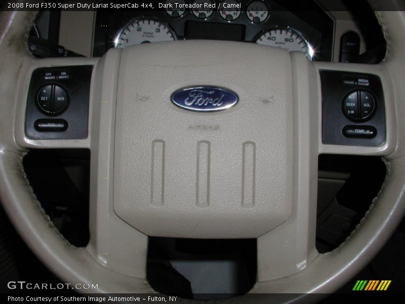 Dark Toreador Red / Camel 2008 Ford F350 Super Duty Lariat SuperCab 4x4