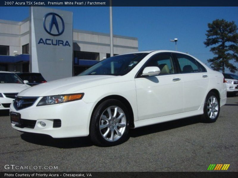 Premium White Pearl / Parchment 2007 Acura TSX Sedan