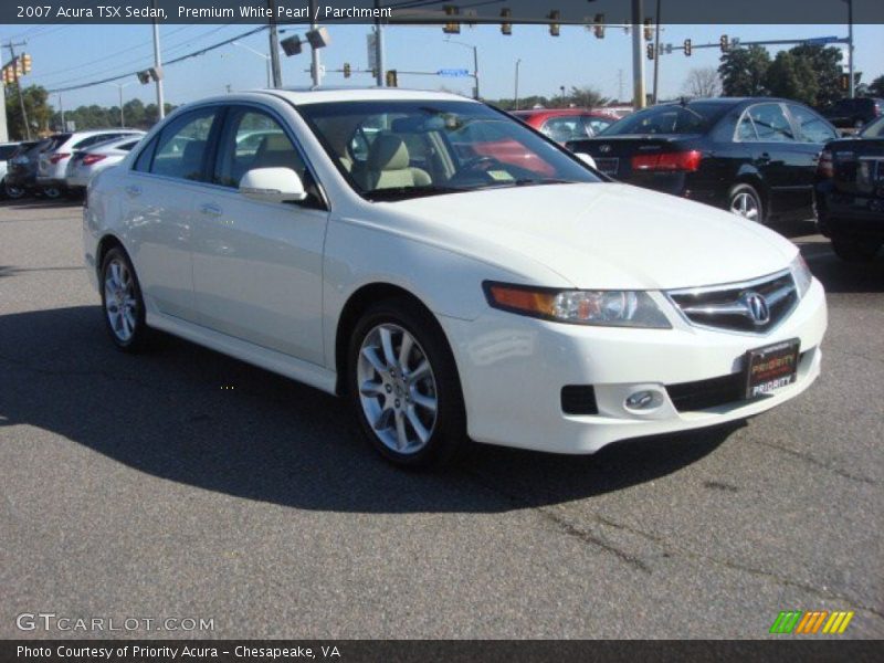 Premium White Pearl / Parchment 2007 Acura TSX Sedan