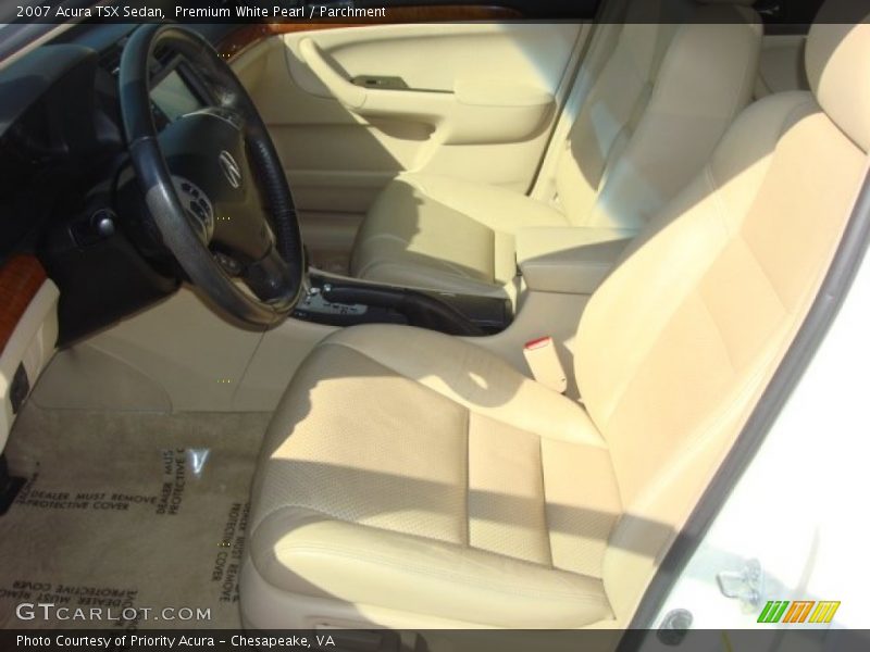 Premium White Pearl / Parchment 2007 Acura TSX Sedan