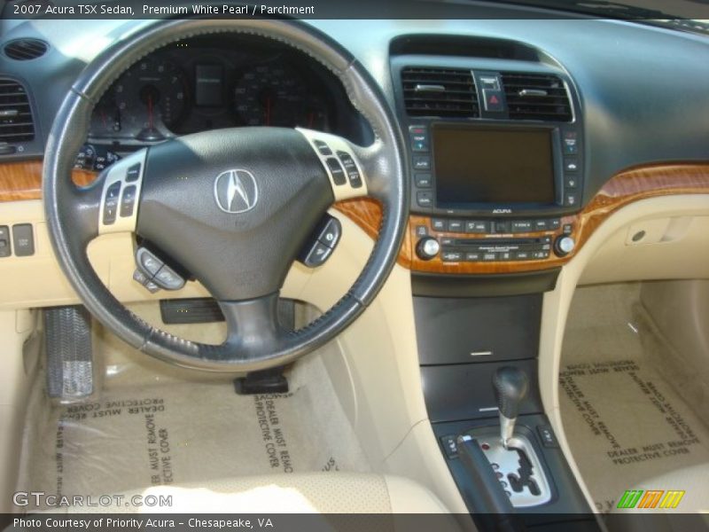 Premium White Pearl / Parchment 2007 Acura TSX Sedan