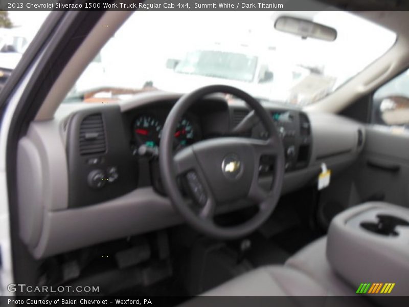 Summit White / Dark Titanium 2013 Chevrolet Silverado 1500 Work Truck Regular Cab 4x4