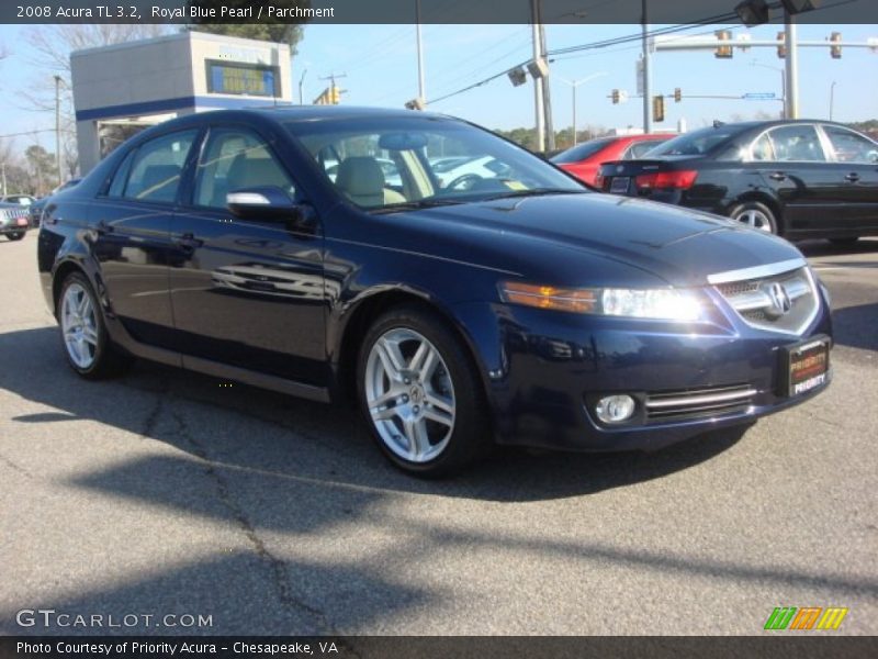 Royal Blue Pearl / Parchment 2008 Acura TL 3.2